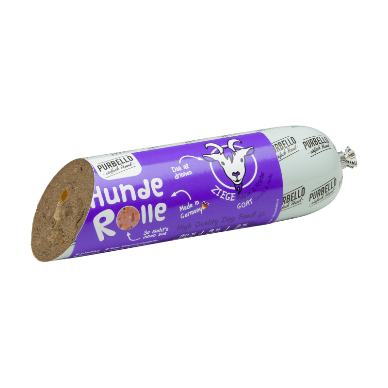 Purbello - HundeRolle "Ziege mit Möhren und Kräutern" 400g