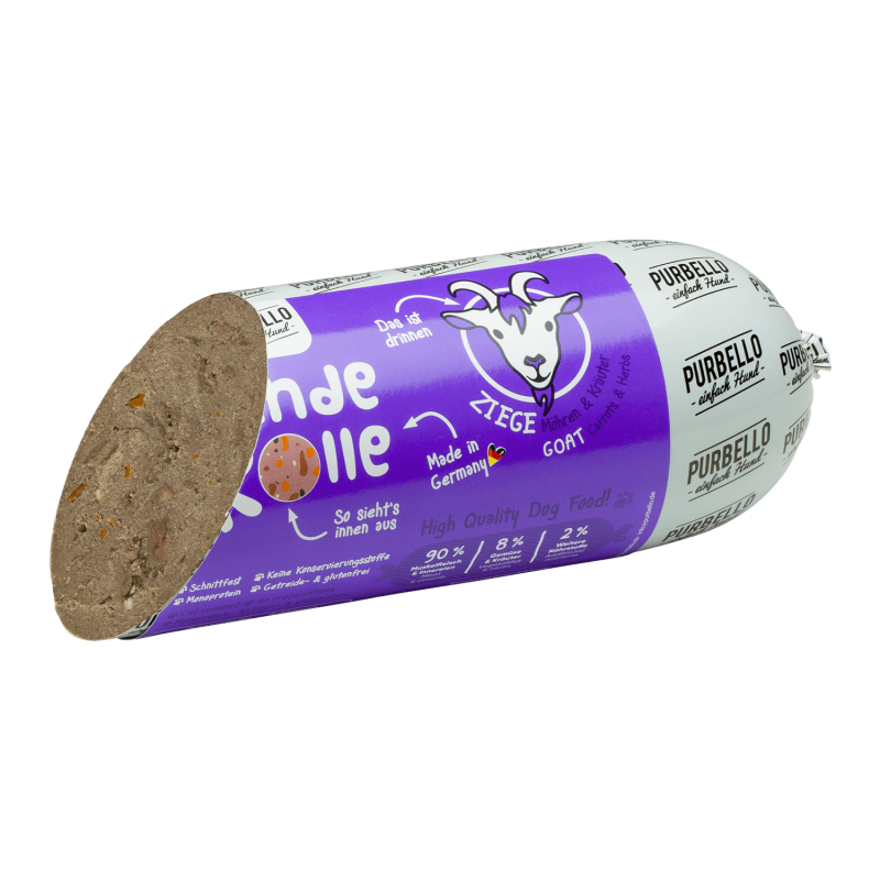 Purbello - HundeRolle "Ziege mit Möhren und Kräutern" 800g