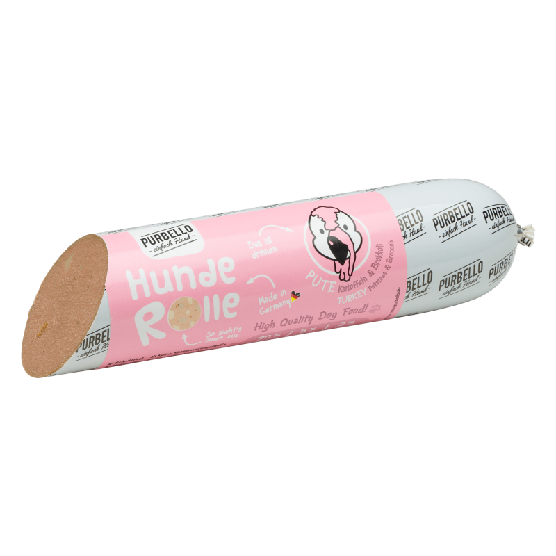 Purbello - HundeRolle "Pute mit Brokkoli und Kartoffeln" 400g