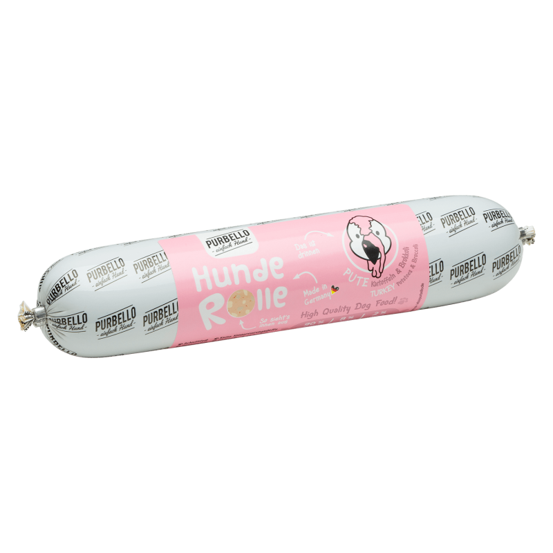 Purbello - HundeRolle "Pute mit Brokkoli und Kartoffeln" 400g