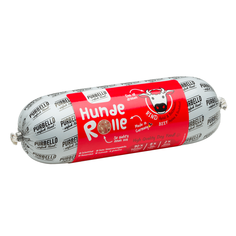 Purbello - HundeRolle "Rind mit Äpfeln und Buchweizen" 800g