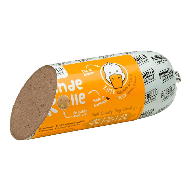 Purbello - HundeRolle "Ente mit Kartoffeln und Kräutern" 800g
