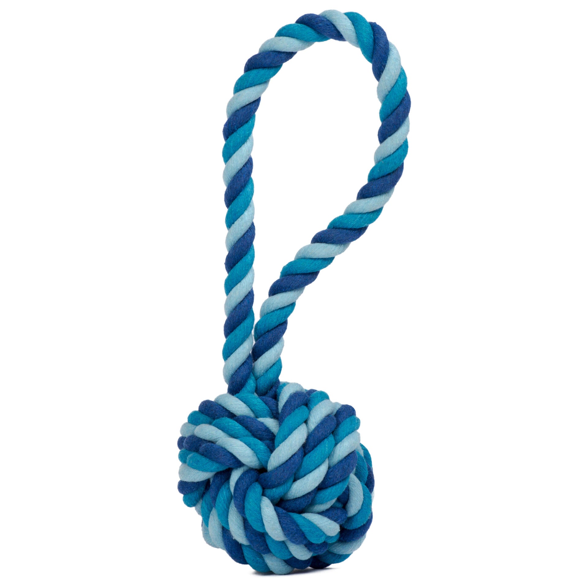 Laboni - Baumwollspielzeug "MAXI Ball mit Schlaufe" blau