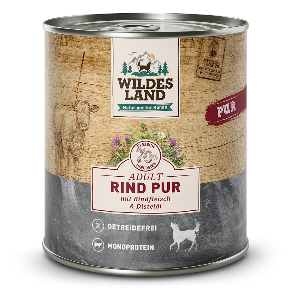 Wildes Land - Pur "Rind mit Distelöl" 800g