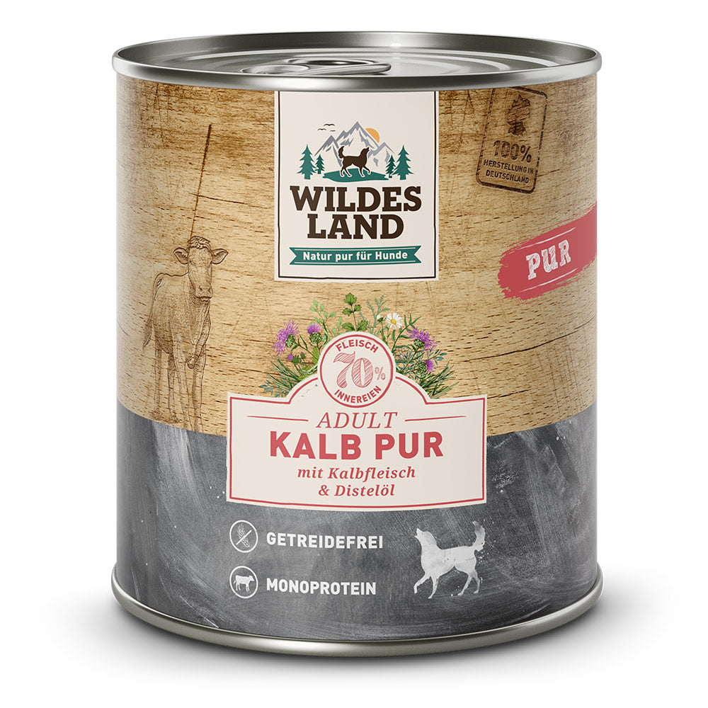 Wildes Land - Pur "Kalb mit Distelöl" 800g