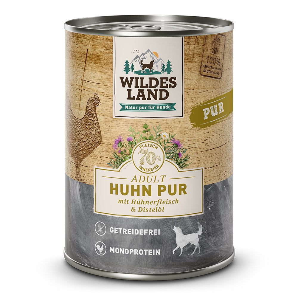 Wildes Land - Pur "Huhn mit Distelöl" 400g