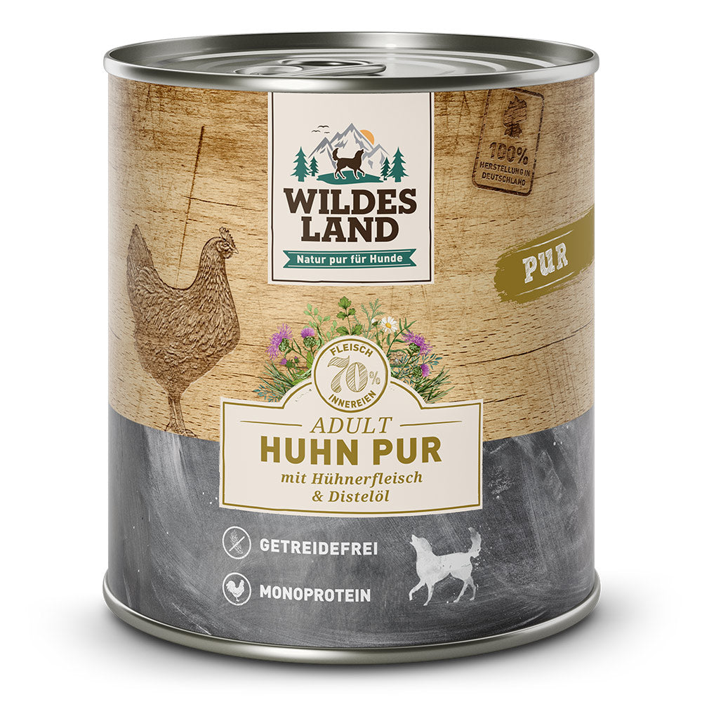Wildes Land - Pur "Huhn mit Distelöl" 800g