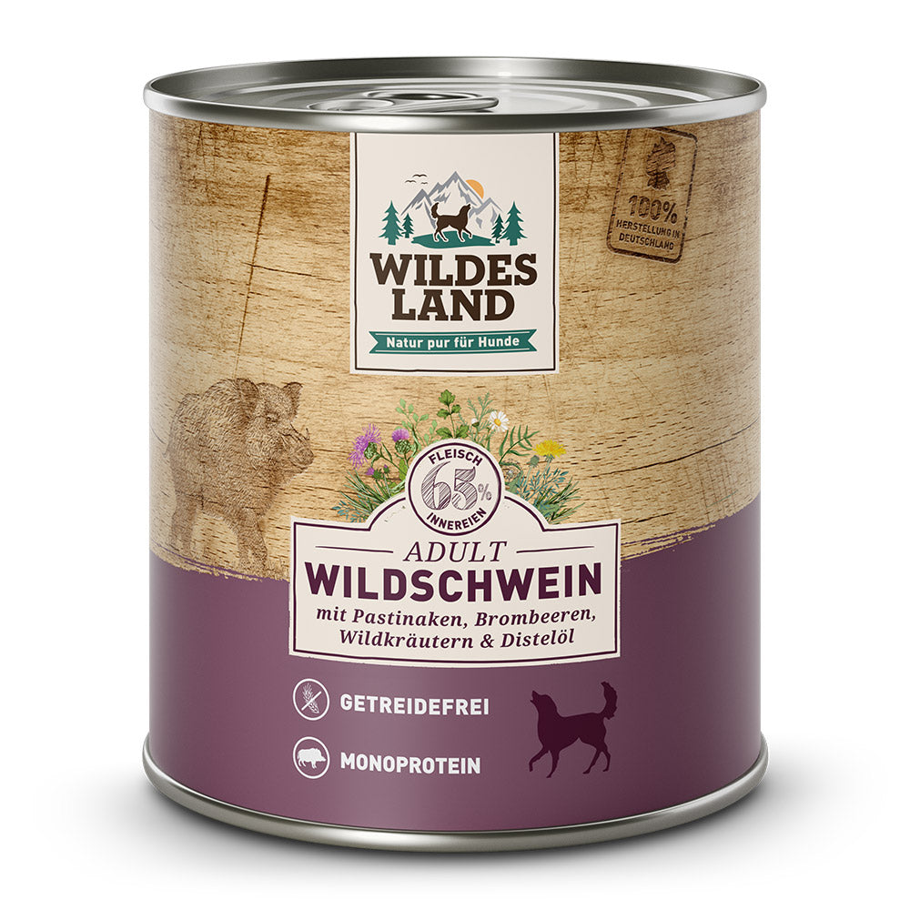 Wildes Land - Classic "Wildschwein mit Pastinake, Brombeeren, Wildkräutern und Distelöl" 800g
