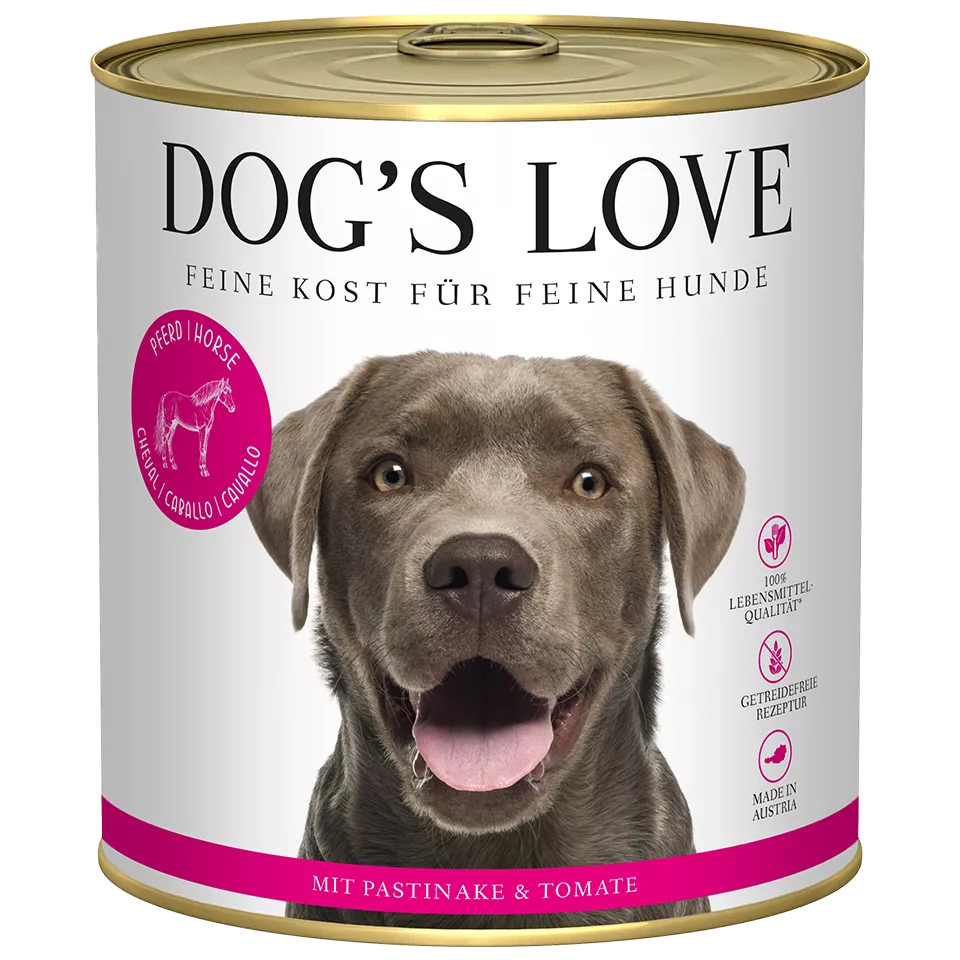 Dog's Love - "Adult" Pferd mit Pastinaken und Tomaten 800g