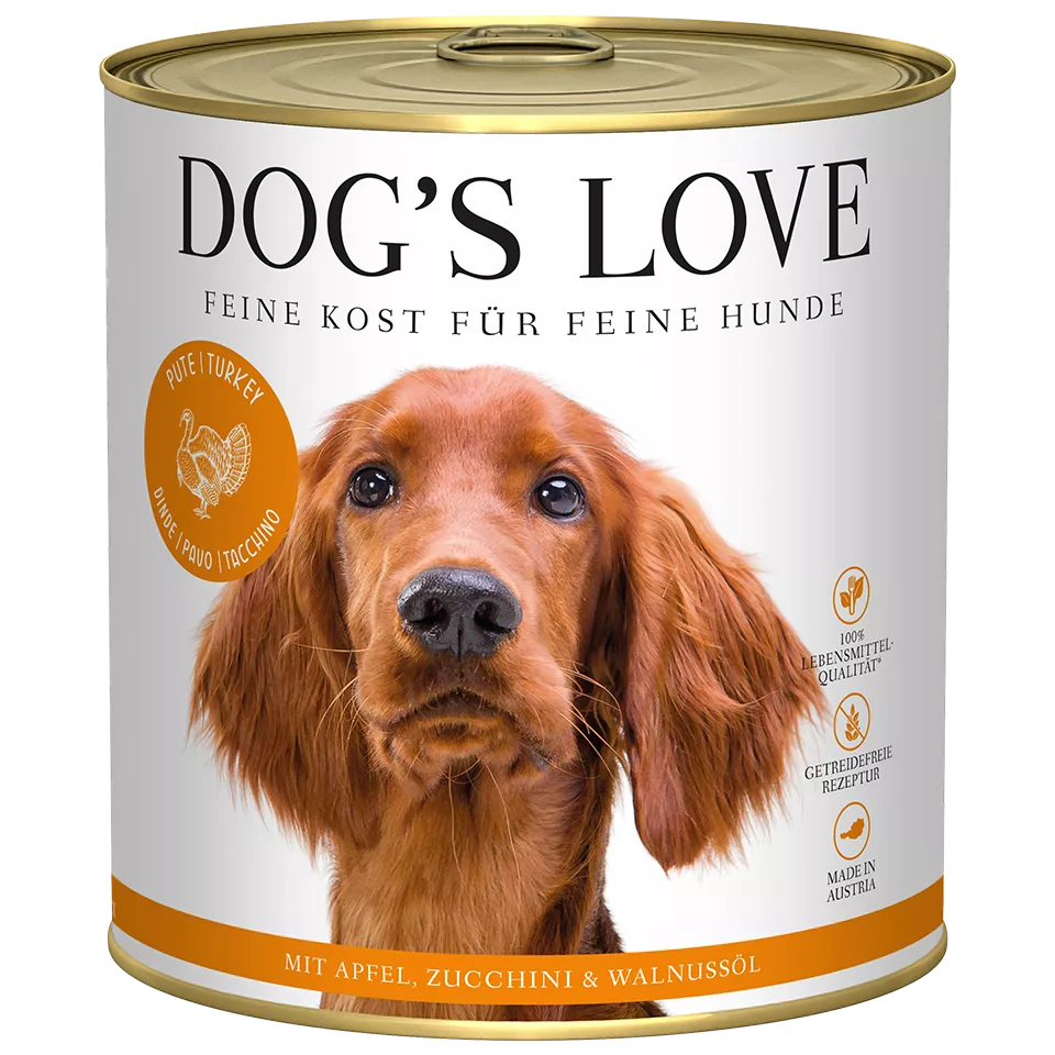 Dog's Love - "Adult" Pute mit Apfel und Zucchini 800g