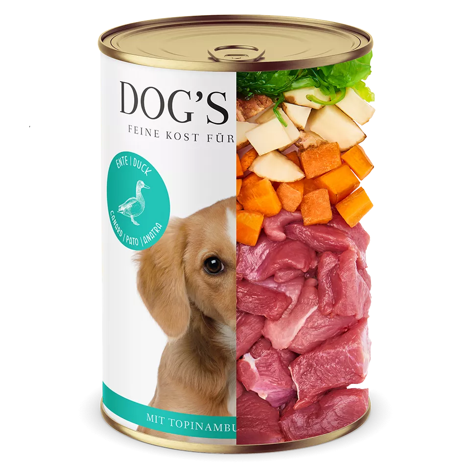 Dog's Love - "Adult" Ente mit Topinambur und Karotte 800g