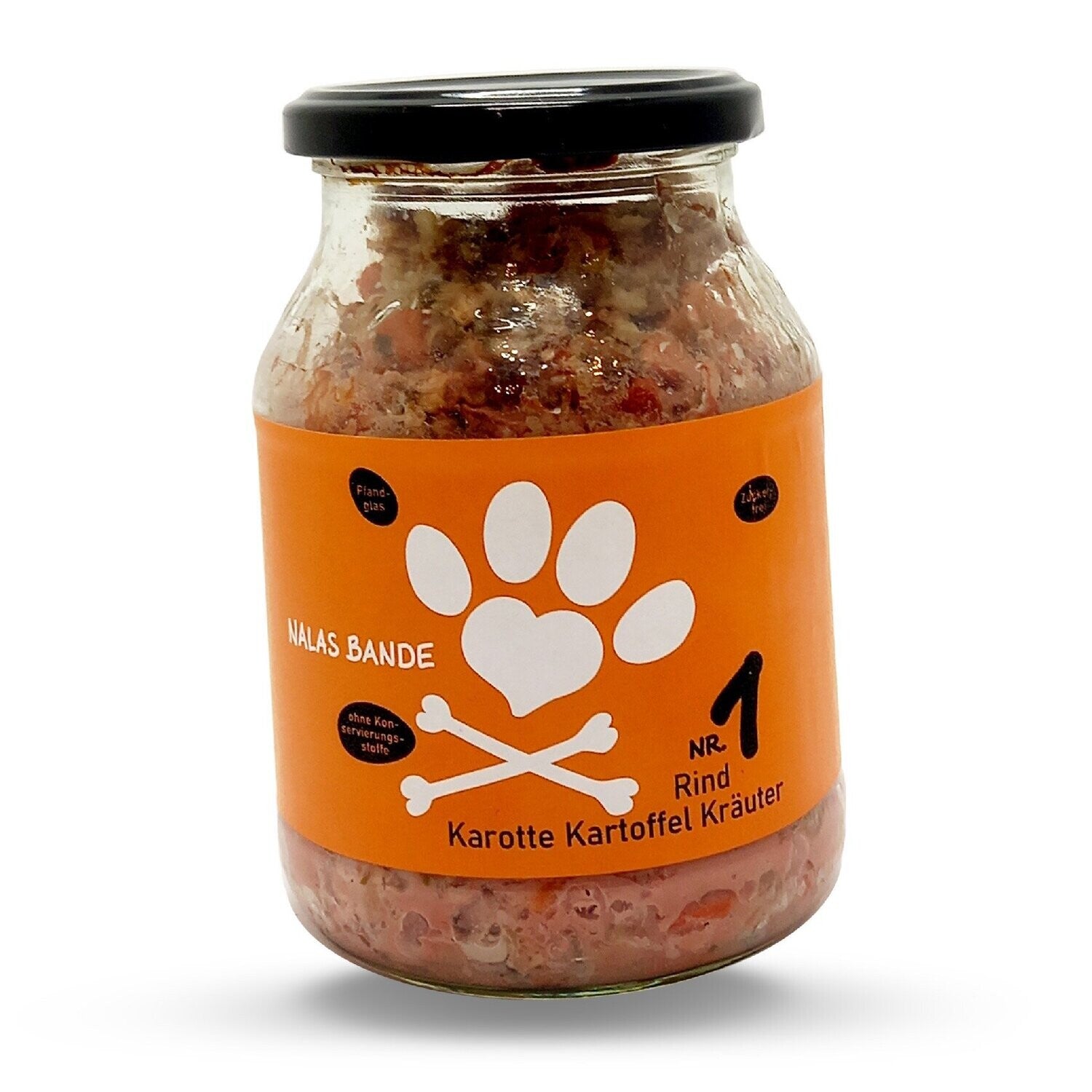 NALAS BANDE - Futter Nr. 1 Rind 450g *Pfandglas*