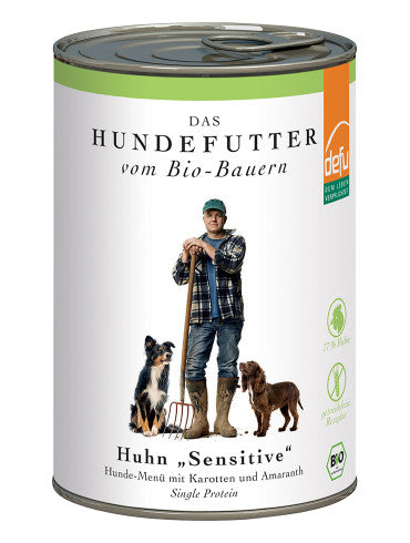 defu - BIO Nassfutter "Huhn Sensitive Hunde-Menü" 410g