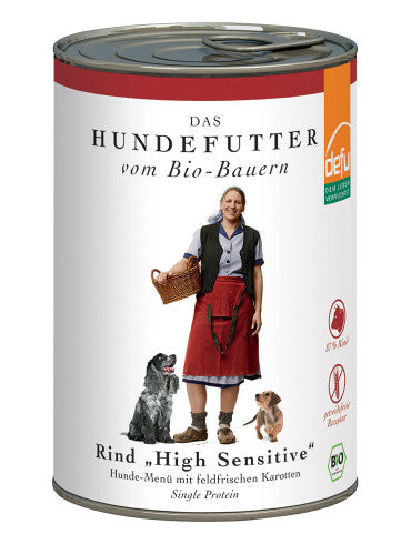 defu - BIO Nassfutter "Rind High-Sensitive Hunde-Menü" 410g