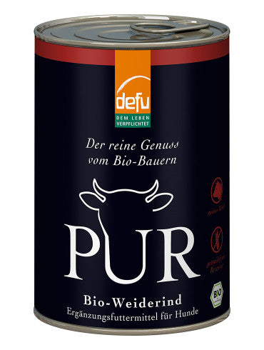 defu - BIO Nassfutter "PUR Bio-Weiderind" 400g