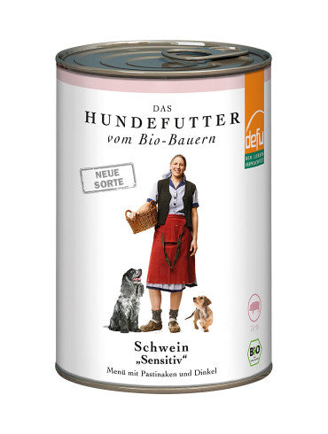 defu - BIO Nassfutter "Schwein Sensitiv Hunde-Menü" 410g
