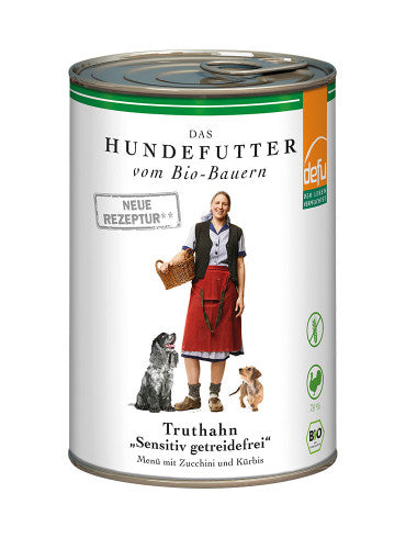 defu - BIO Nassfutter "Truthahn Sensitiv getreidefrei Hunde-Menü" 400g