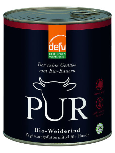 defu - BIO Nassfutter "PUR Bio-Weiderind" 800g