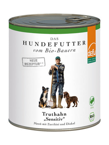 defu - BIO Nassfutter "Truthahn Sensitiv Hunde-Menü" 800g
