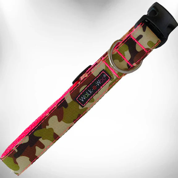 Walk-e-Woo - Halsband "Camouflage pink" in S