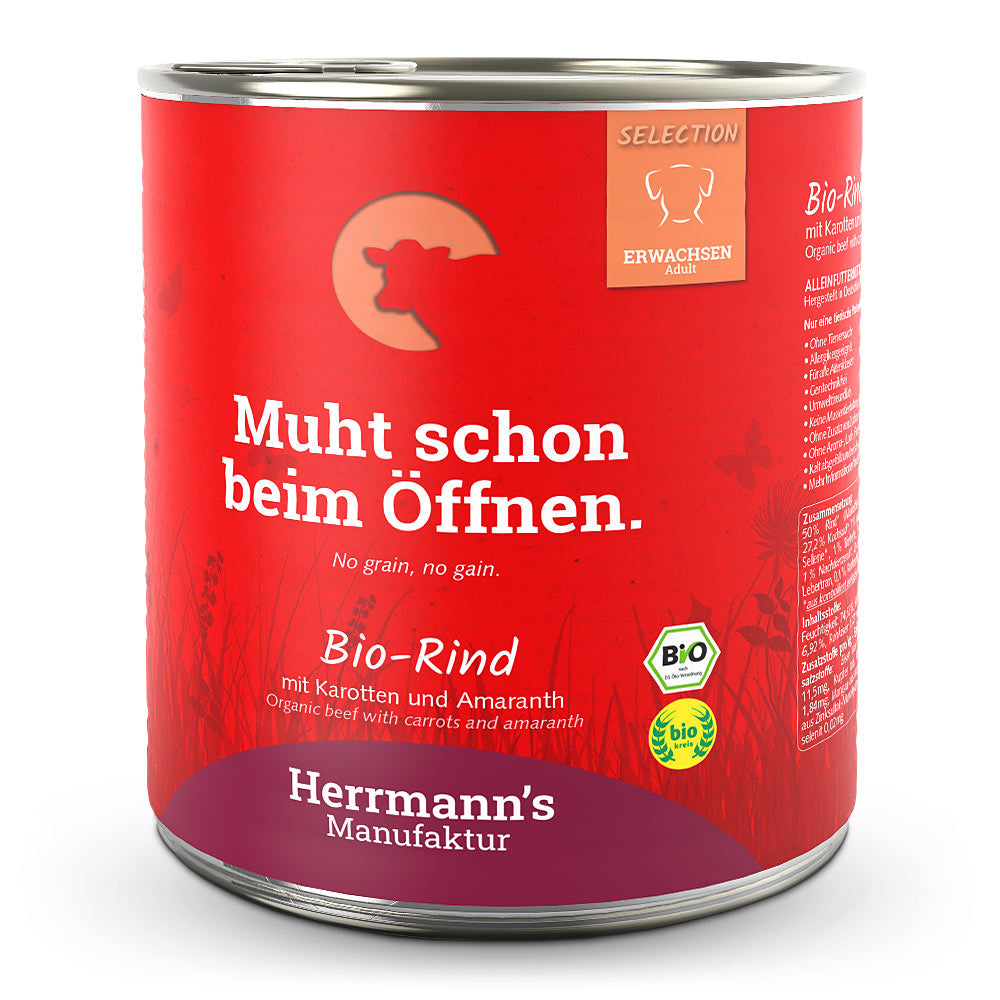 Herrmann's - Bio Rind mit Karotten und Amaranth 800g