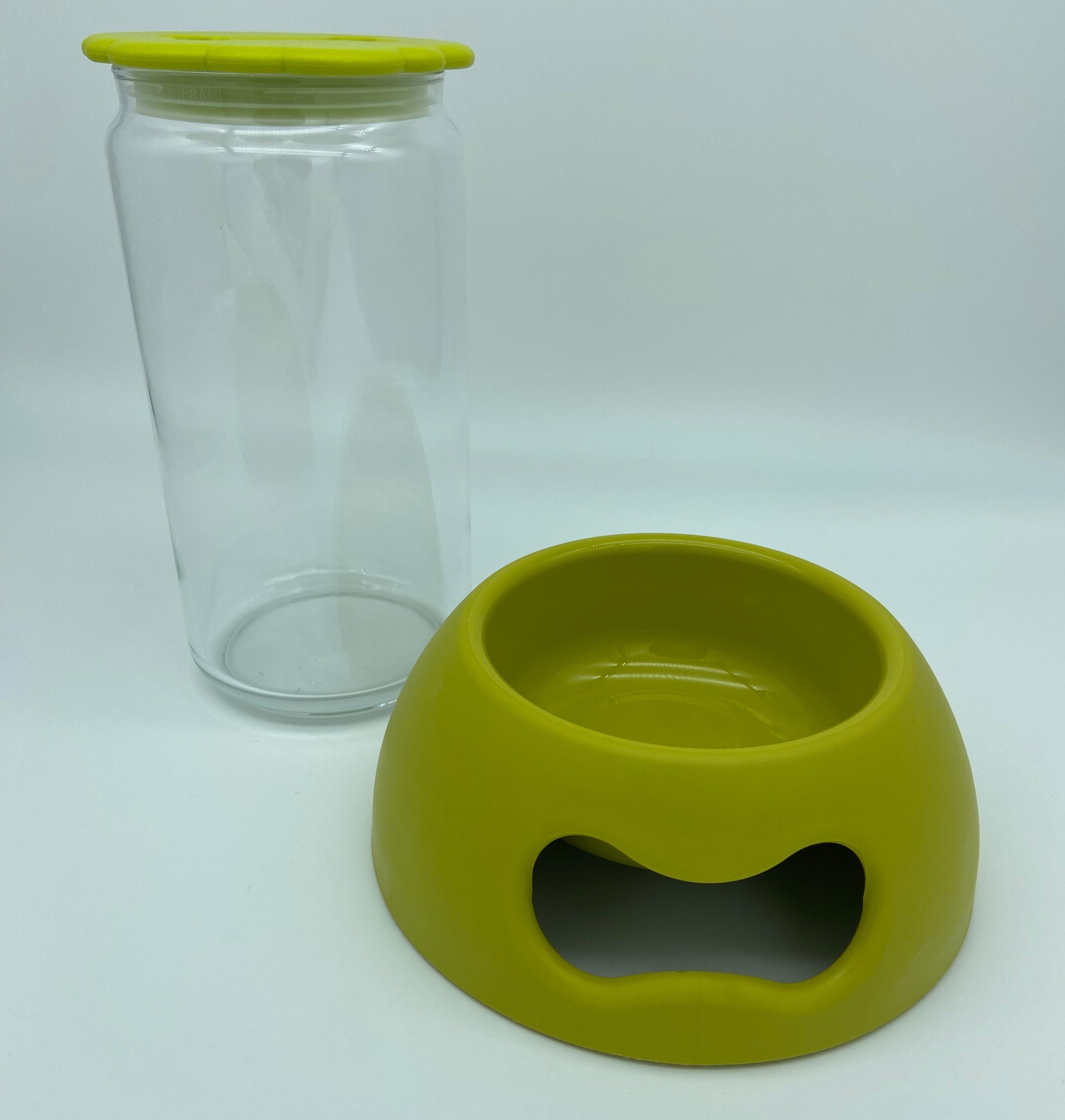 United Pets Set - Pappy Napf "grün" 0,5l mit Leckerli-Glas