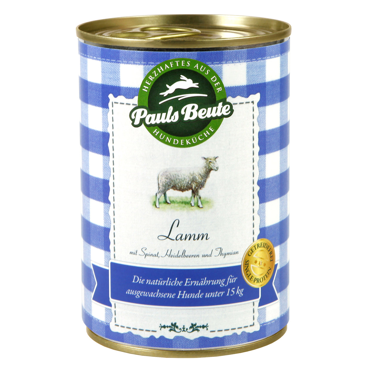 Pauls Beute "Lamm getreidefrei - mit Spinat, Heidelbeeren & Thymian" 400g