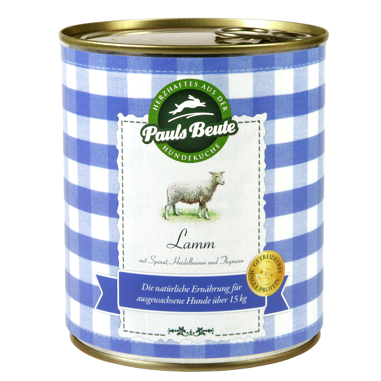 Pauls Beute "Lamm getreidefrei - mit Spinat, Heidelbeeren & Thymian" 800g