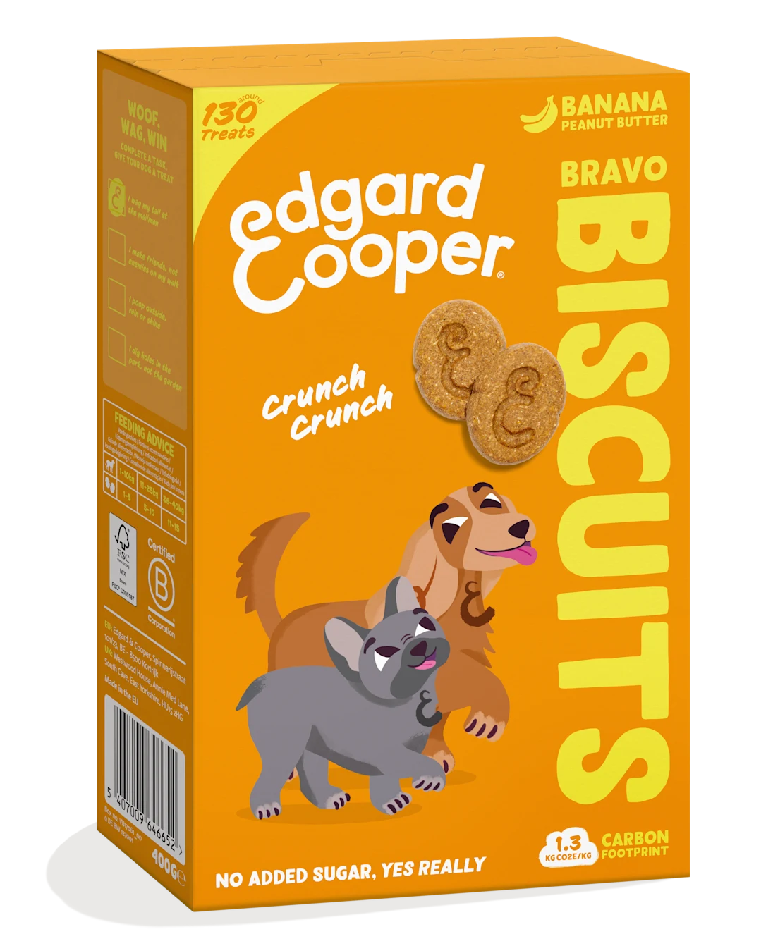 Edgard & Cooper - Biscuits "Banane und Erdnussbutter" 400g