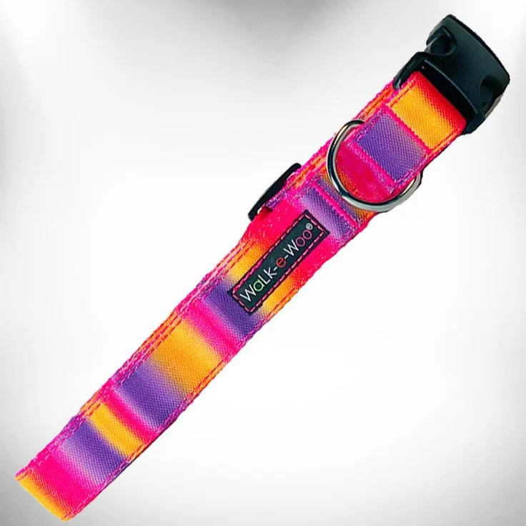 Walk-e-Woo - Halsband "Tie Dye Pink and Purple"