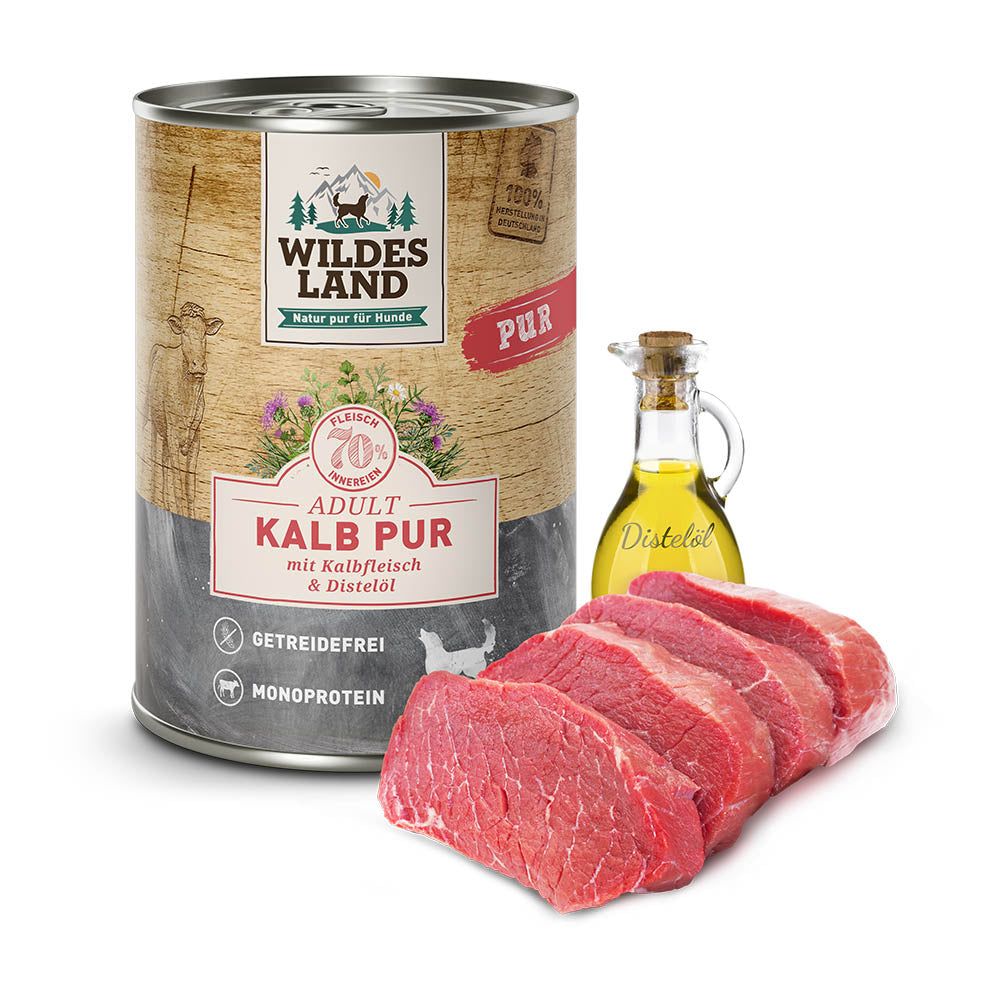 Wildes Land - Pur "Kalb mit Distelöl" 400g