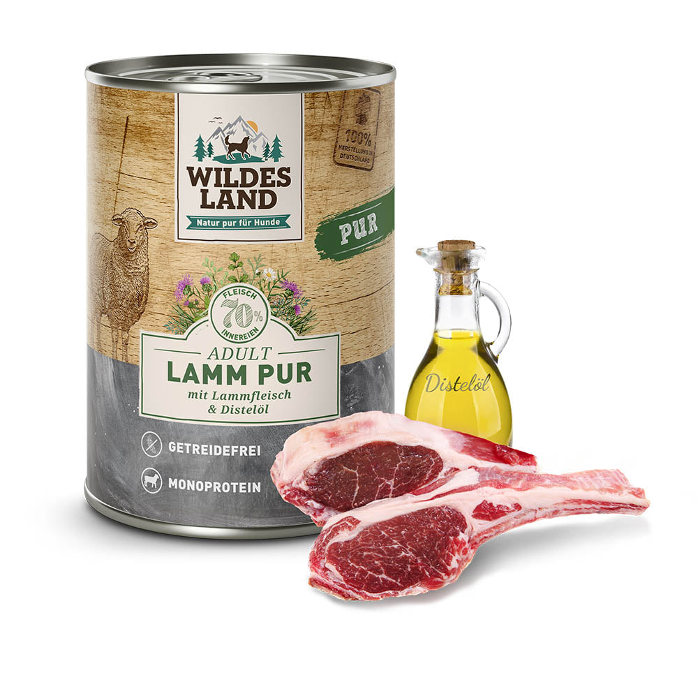 Wildes Land - Pur "Lamm mit Distell" 400g