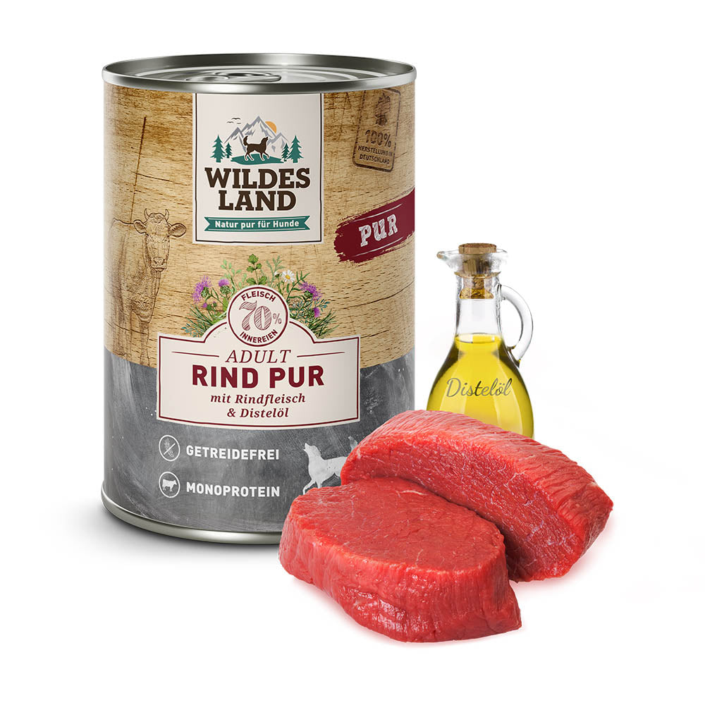Wildes Land - Pur "Rind mit Distelöl" 400g
