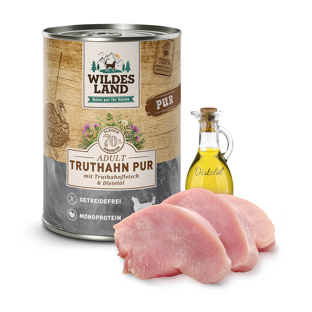 Wildes Land - Pur "Truthahn mit Distelöl" 400g