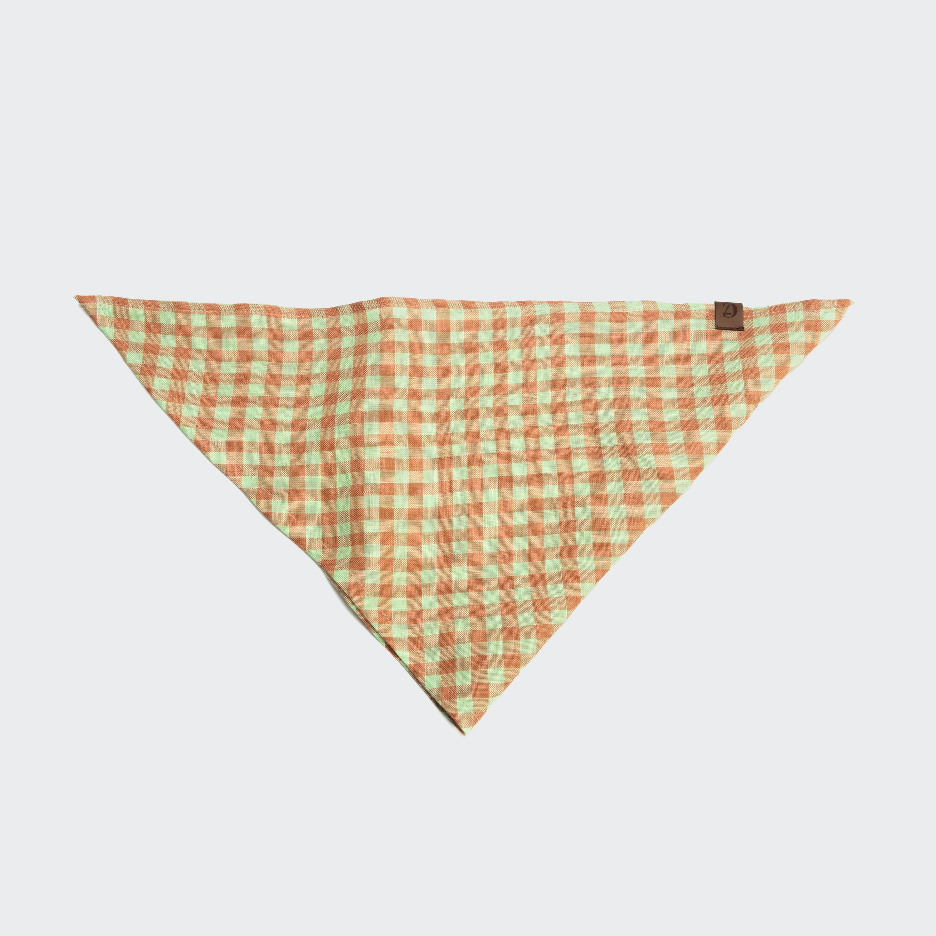 Cloud7 - Hundehalstuch "Orange check"