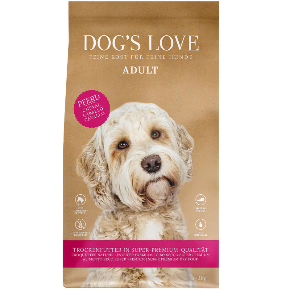 Dog's Love - Trockenfutter Pferd mit Süßkartoffel und Apfel