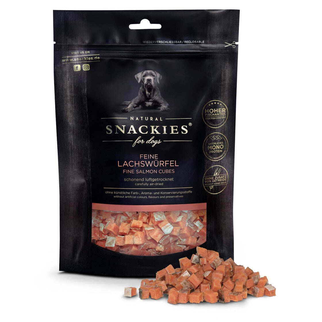 Snackies - Feine Lachswürfel 170g