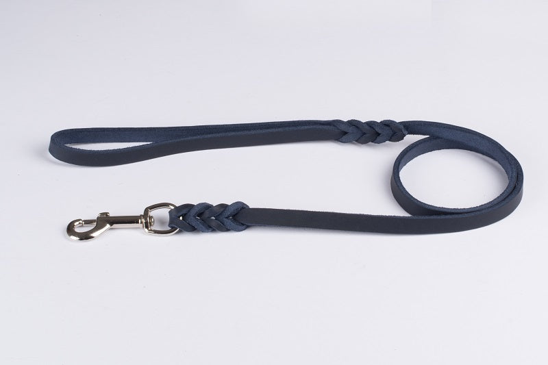 Fettleder - "Führleine 135cm" marine