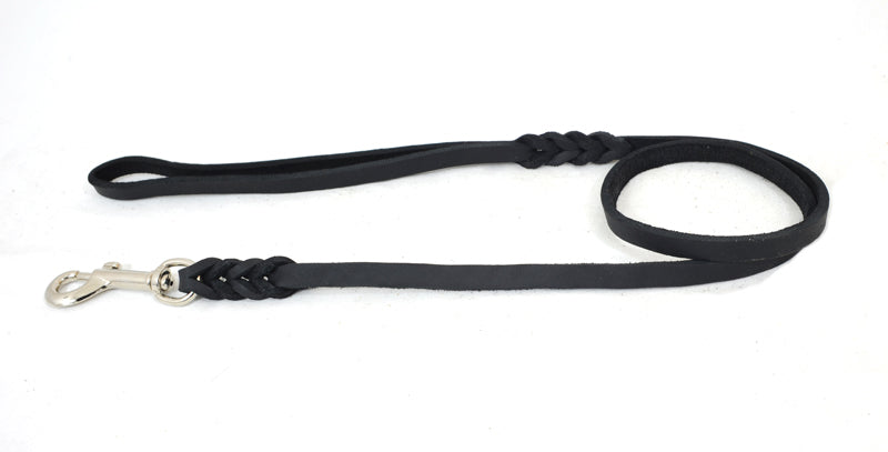 Fettleder - "Führleine 135cm" schwarz