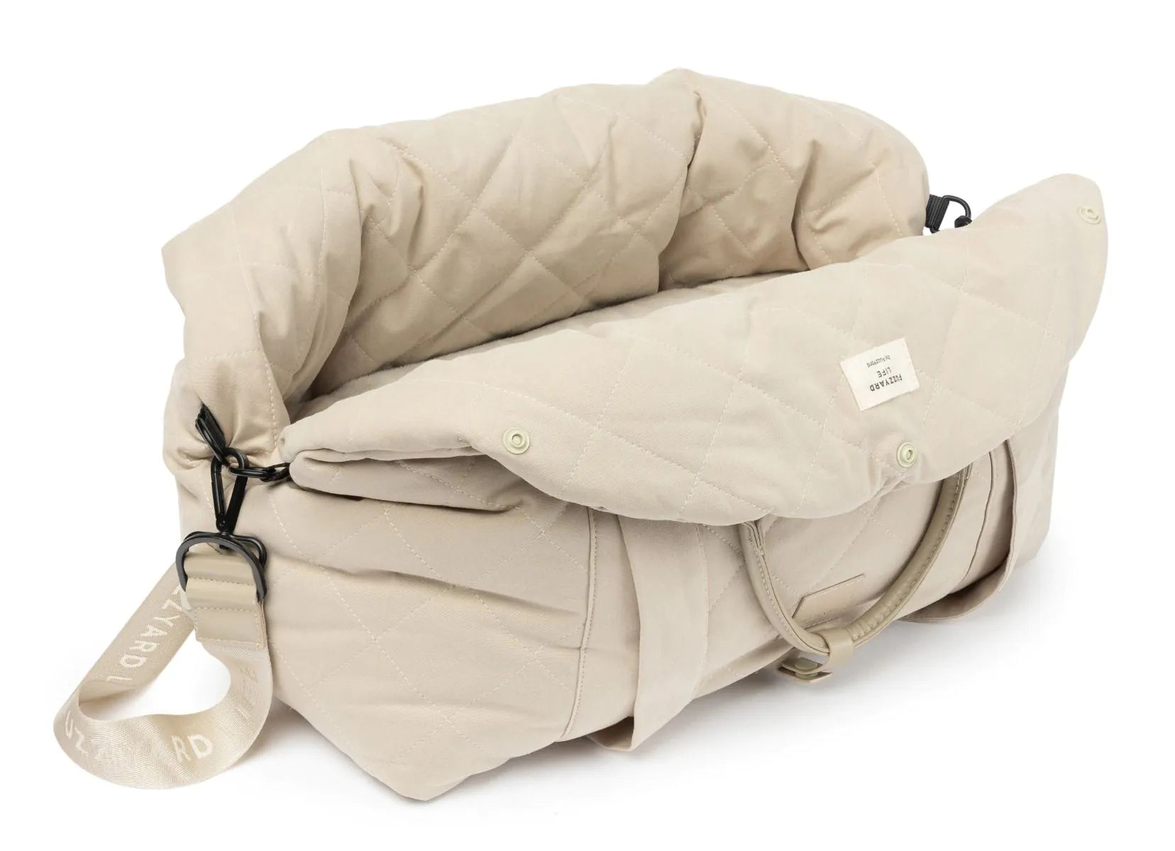 Fuzzyard - Hundetasche und Autositz in beige
