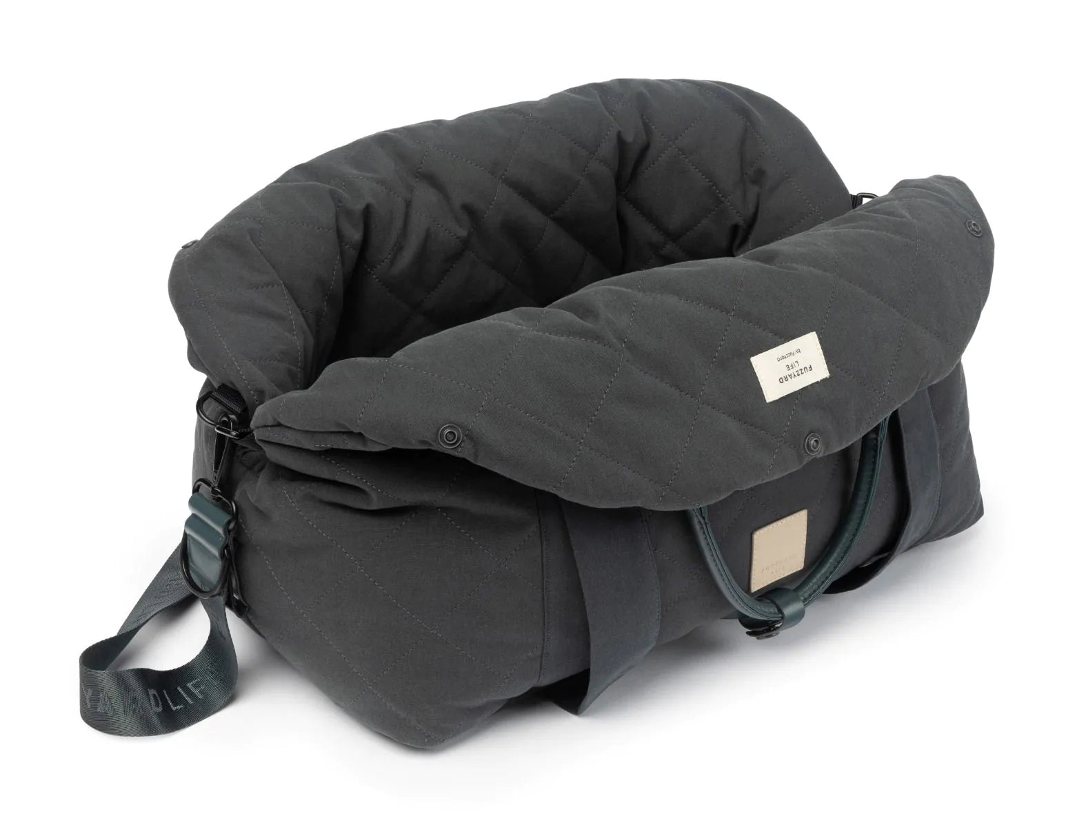 Fuzzyard - Hundetasche und Autositz in grau