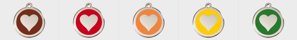 Gravurmarke "Heart" in verschiedenen Farben