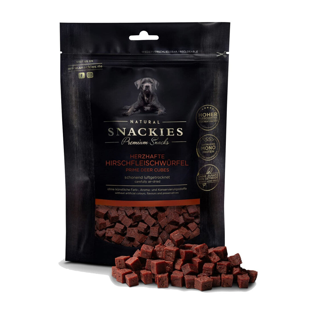 Snackies - Herzhafte Hirschfleischwürfel 170g