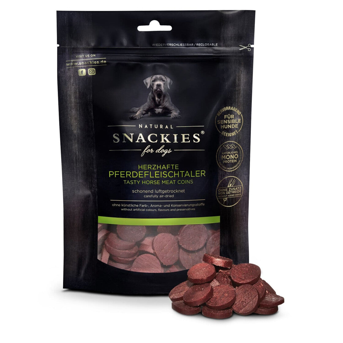 Snackies - Herzhaftes Pferdefleischtaler 170g