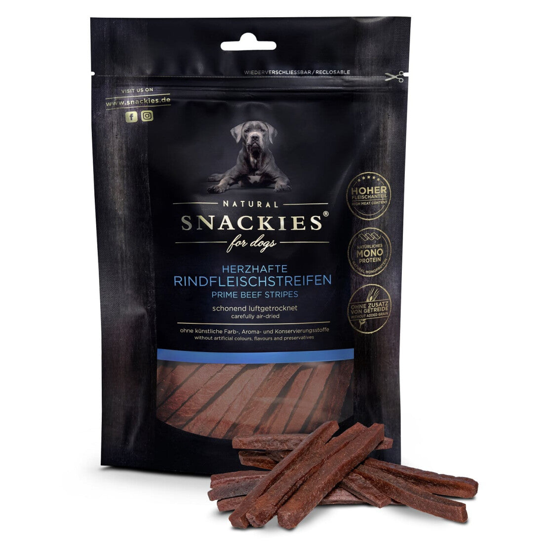 Snackies - Herzhafte Rindfleischstreifen 170g
