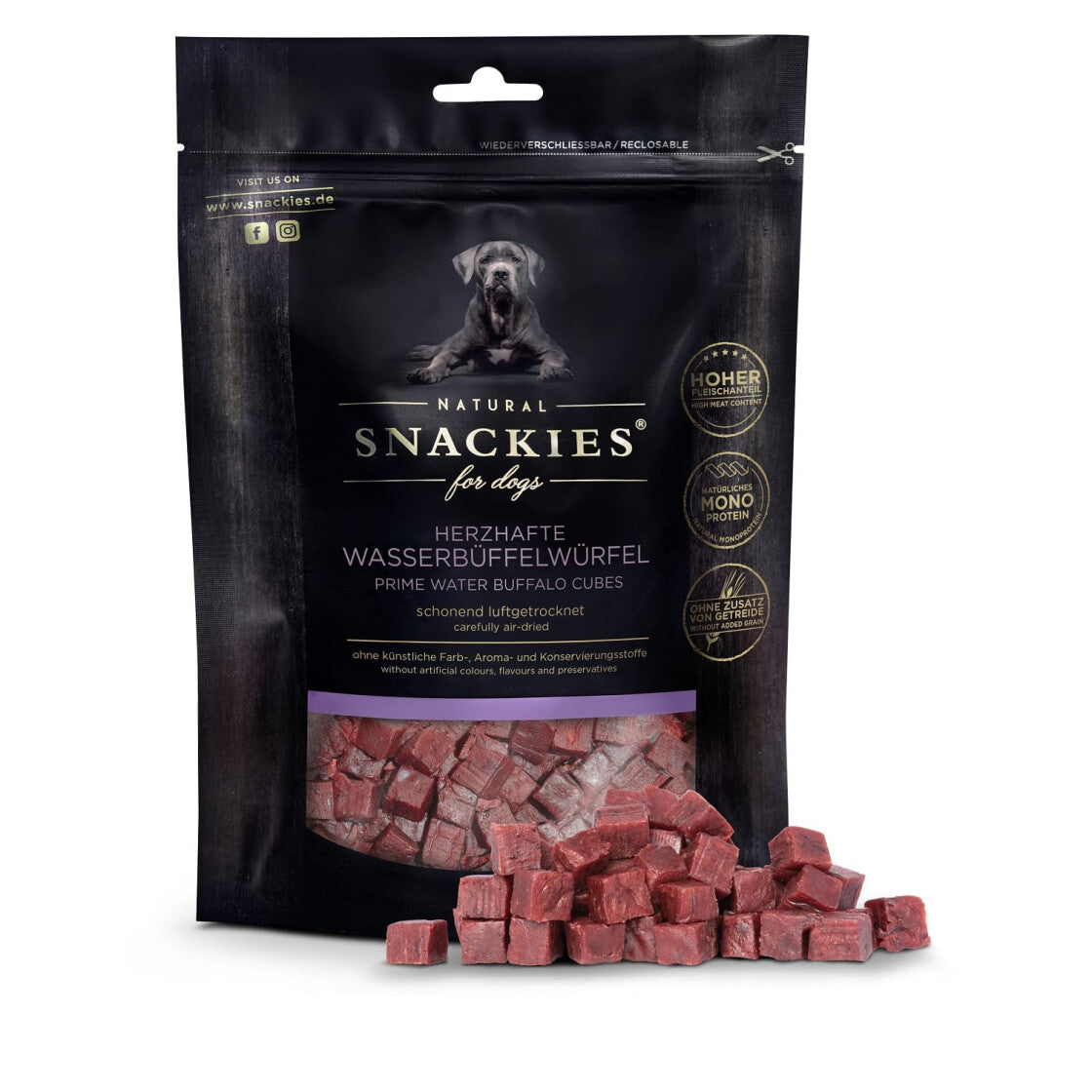 Snackies - Herzhafte Wasserbüffelwürfel 170g
