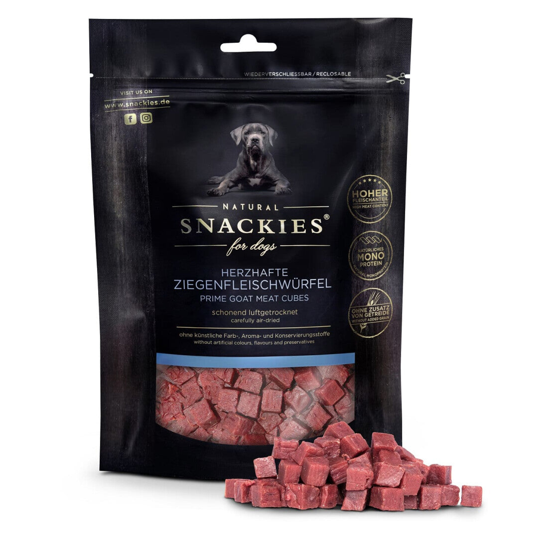 Snackies - Herzhafte Ziegenfleischwürfel 170g