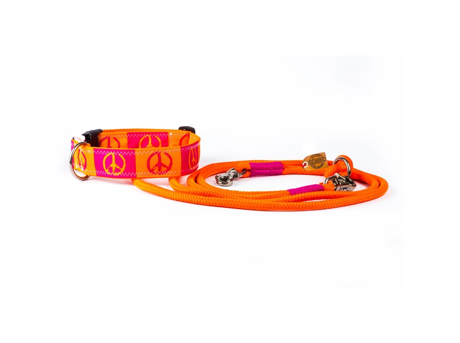 STUDIO AM MEER -  Surfsegel Halsband "L - Peace in pink und orange"