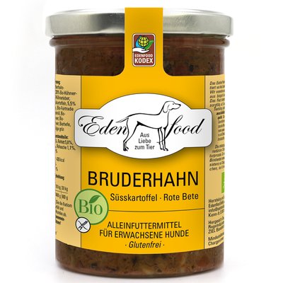 Edenfood - Hundemenü Bio-Bruderhahn 370g