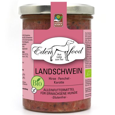 Edenfood - Hundemenü Bio-Landschwein 370g